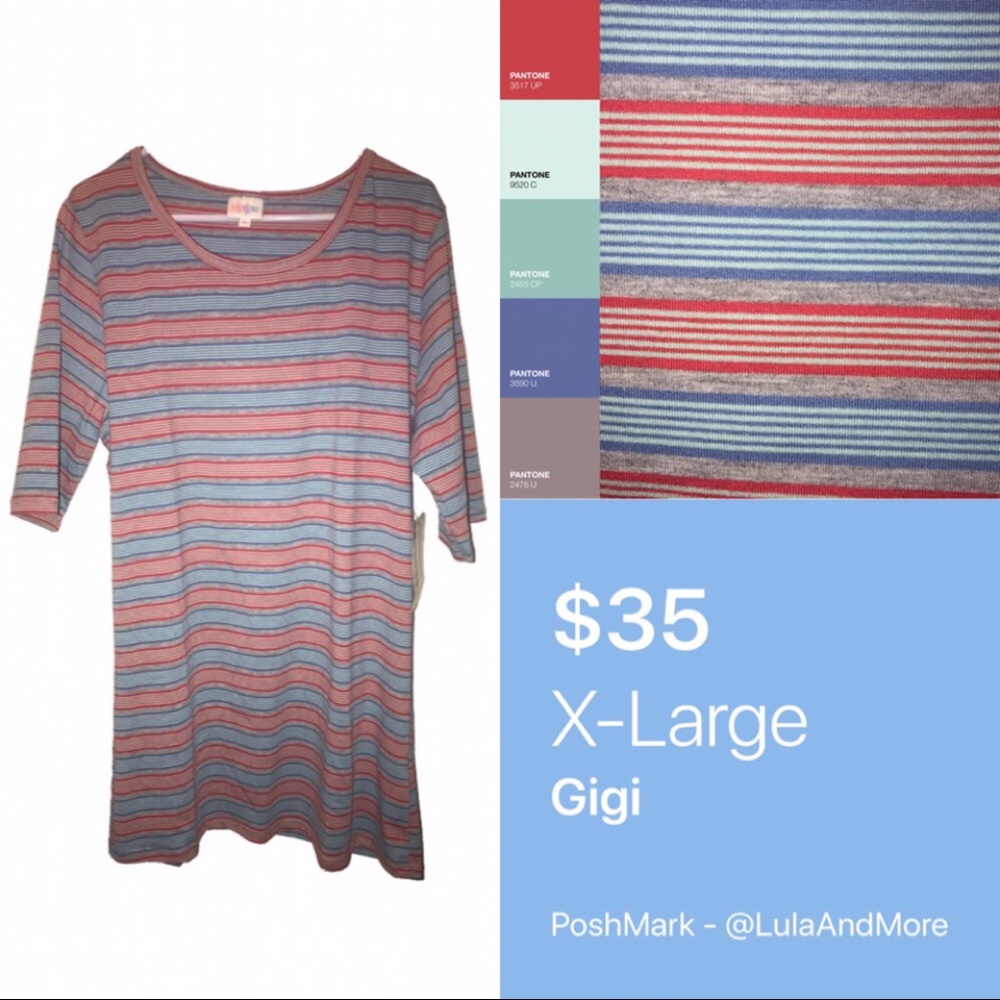 🆕 #17 LuLaRoe Gigi XL Fitted Top - BNWT